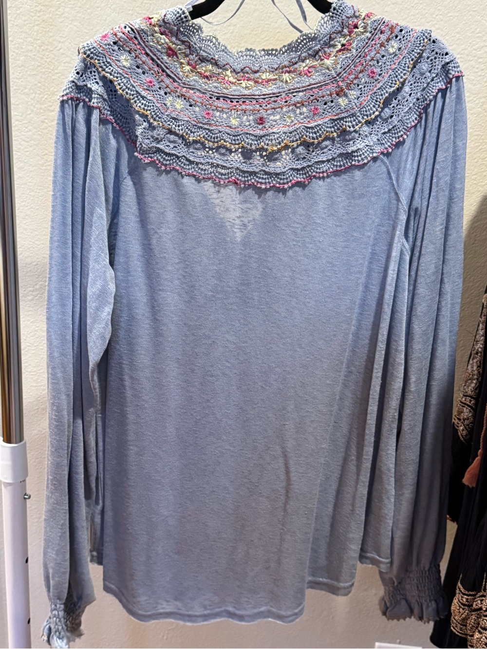 NWT $198 FREE PEOPLE Crochet Love Top! Sz XL - Picture 3 of 11